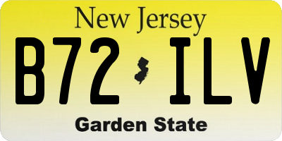 NJ license plate B72ILV