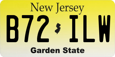 NJ license plate B72ILW