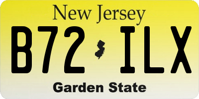 NJ license plate B72ILX