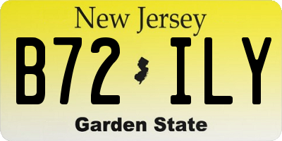 NJ license plate B72ILY