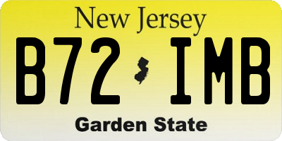 NJ license plate B72IMB