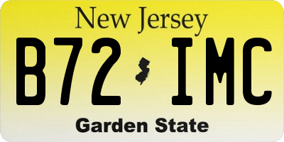 NJ license plate B72IMC
