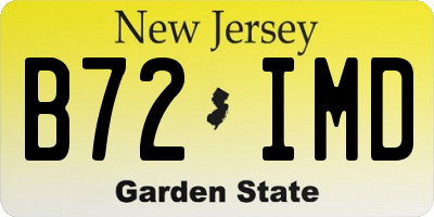 NJ license plate B72IMD