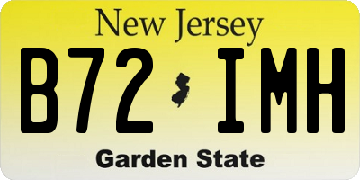 NJ license plate B72IMH