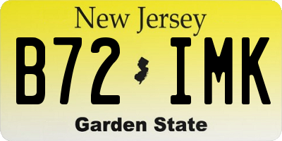 NJ license plate B72IMK