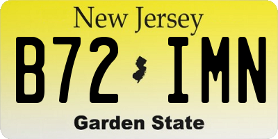 NJ license plate B72IMN