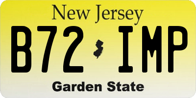 NJ license plate B72IMP