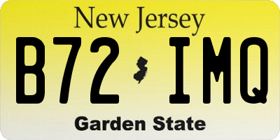 NJ license plate B72IMQ