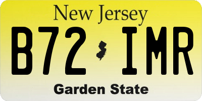 NJ license plate B72IMR