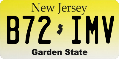 NJ license plate B72IMV