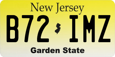 NJ license plate B72IMZ
