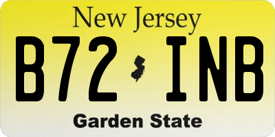 NJ license plate B72INB