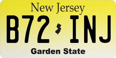 NJ license plate B72INJ