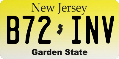 NJ license plate B72INV
