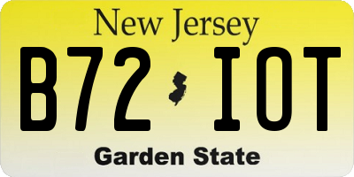 NJ license plate B72IOT
