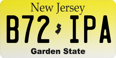 NJ license plate B72IPA