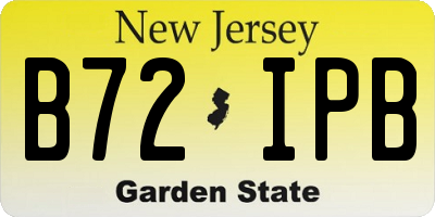 NJ license plate B72IPB