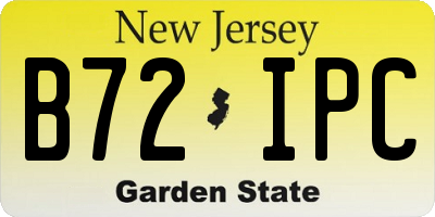 NJ license plate B72IPC