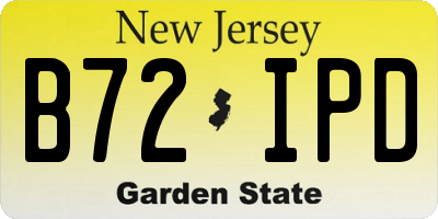 NJ license plate B72IPD