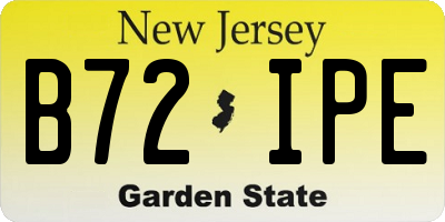 NJ license plate B72IPE