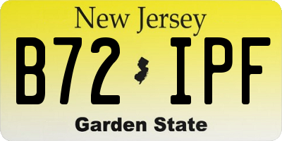 NJ license plate B72IPF