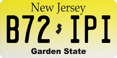 NJ license plate B72IPI