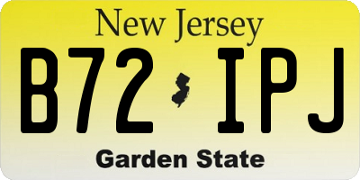 NJ license plate B72IPJ