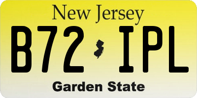 NJ license plate B72IPL