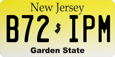 NJ license plate B72IPM
