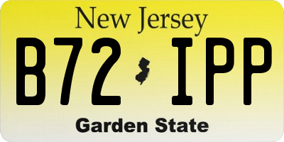 NJ license plate B72IPP