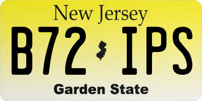 NJ license plate B72IPS