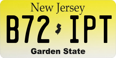 NJ license plate B72IPT