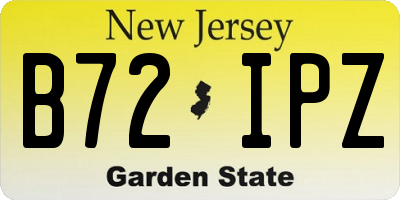 NJ license plate B72IPZ