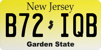 NJ license plate B72IQB