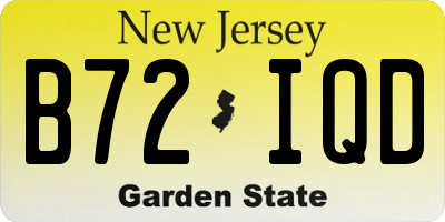 NJ license plate B72IQD