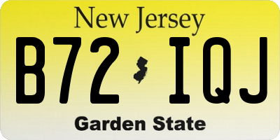NJ license plate B72IQJ