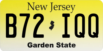 NJ license plate B72IQQ