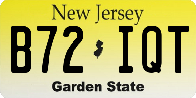 NJ license plate B72IQT