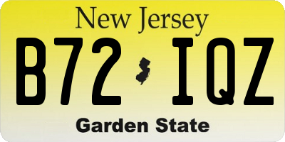 NJ license plate B72IQZ