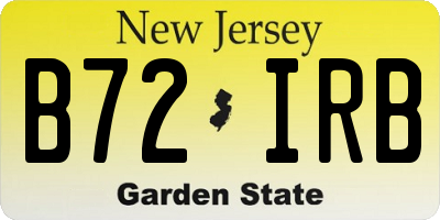 NJ license plate B72IRB