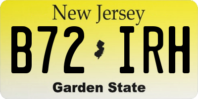 NJ license plate B72IRH
