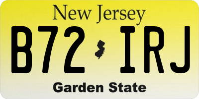 NJ license plate B72IRJ