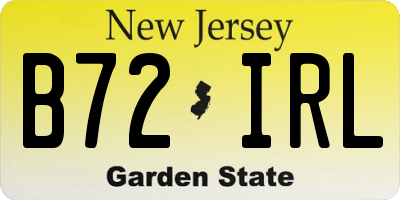 NJ license plate B72IRL