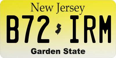 NJ license plate B72IRM