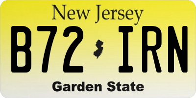 NJ license plate B72IRN