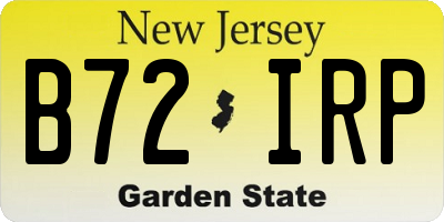 NJ license plate B72IRP