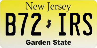 NJ license plate B72IRS