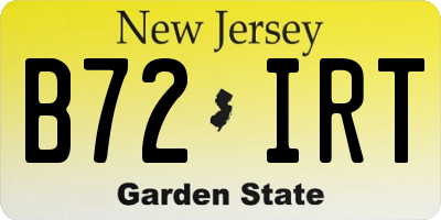 NJ license plate B72IRT