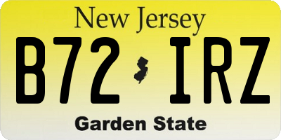 NJ license plate B72IRZ