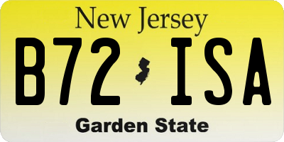 NJ license plate B72ISA